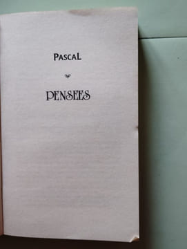 Pensées. PASCAL BLAISE