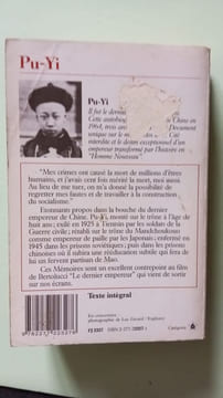 J'étais Empereur de Chine. PU-YI