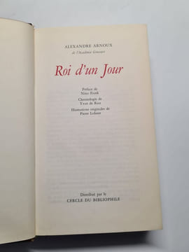 Roi D'un Jour. ARNOUX Alexandre