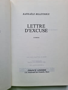 Lettre d'excuse