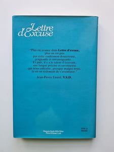 Lettre d'excuse