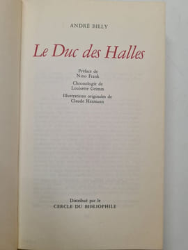 Le duc des halles. Andre Bylli