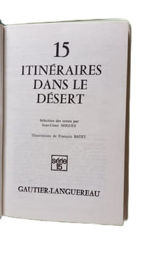 15 itinéraires dans le désert. Collectif