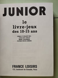 Junior le livre-jeux des 10-15 ans