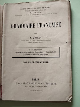 Grammaire française. A. Bailly