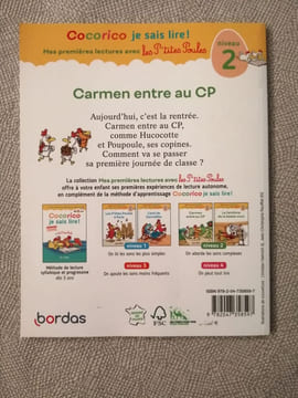 Cocorico je sais lire ! 1res lectures avec Les P'tites Poules - Carmen entre au CP Niveau 2. Olivier Marie-Christine  Raufflet Jean-Christophe