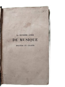 La deuxieme année de musique