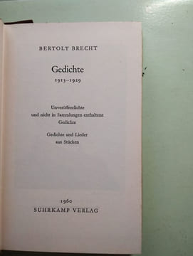 Gedichte 2: 1913 - 1929. Bertolt Brecht