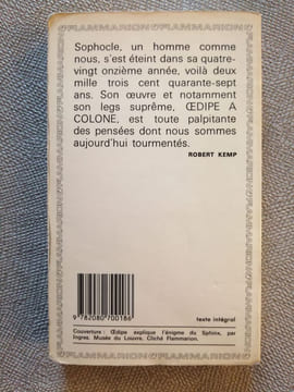 Théâtre complet : Ajax ; Antigone ; Electre ; Oedipe roi ; Les trachiniennes ; Philoctète ; Oedipe à colone ; Les limiers. Sophocle  Robert Pignarre