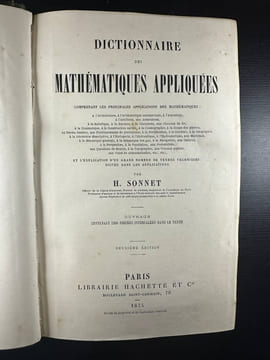 Dictionnaire des mathématiques appliquées. H. Sonnet