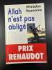 Allah N'est Pas Obligé. KOUROUMA Ahmadou
