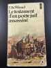 Le Testament D'un Poete Juif Assassine. Wiesel Elie