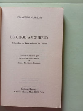 Le choc amoureux. Francesco Alberoni