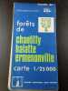 Forets de Chantilly Halatte Ermenonville carte 1/25000. 