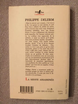 La sieste assassinée. Delerm Philippe