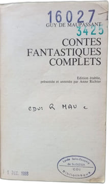 Contes fantastiques complets. Guy De Maupassant
