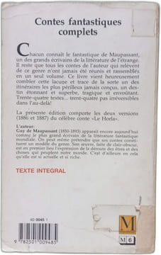 Contes fantastiques complets. Guy De Maupassant