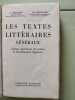 Les textes littéraires généraux. A. Chassang  Ch. Senninger