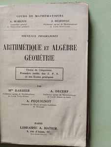 Arithmétique Algèbre Géométrie