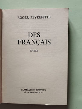 des francais. roger peyrefitte