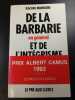 De la Barbarie. Rachid Mimouni