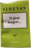 Il pleut bergère. Simenon