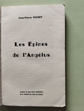 Les Épines de l'Angélus. Jean-Pierre PECHEY