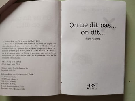 Le Petit livre de - On ne dit pas... on dit. Guilleron Gilles