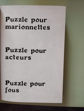 Puzzle pour marionnettes / Puzzle pour acteurs / Puzzle pour fous. Patrick QUENTIN