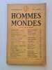 HOMMES et MONDES. 