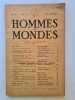 HOMMES et MONDES. 