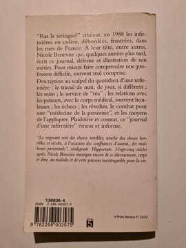 Journal d'une infirmiere : ma part des autres. BENEVISE NICOLE
