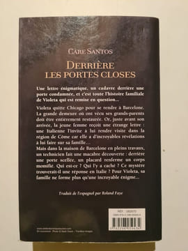 Derrière les portes closes: roman - traduit de l'espagnol par Roland Faye. Santos Care