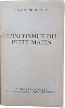 L'inconnue du petit Matin. Claudine Jouvet