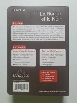 Le Rouge Et Le Noir: Chronique Du Xixe Siecle (Petits Classiques Larousse). Stendhal