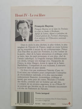 Henri Iv Le Roi Libre. Bayrou François