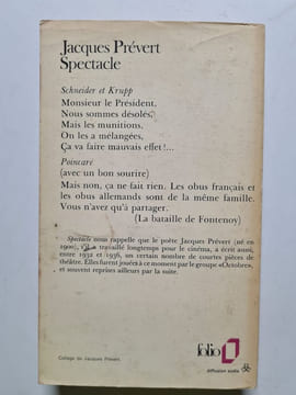 Spectacle. Jacques Prévert