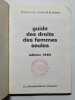 Guide des droits des femmes seules. 