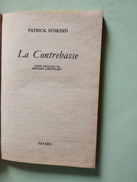 La contrebasse. Süskind Patrick