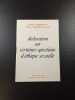 D&eacute;claration sur certaines questions d'&eacute;thique sexuelle. 