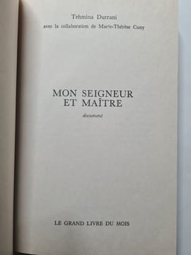 Mon seigneur et maître. Durrani Tehmina