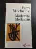Modernit&eacute;. Henri Meschonnic