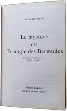 Le mystère du triangle des Bermudes. Richard Winer