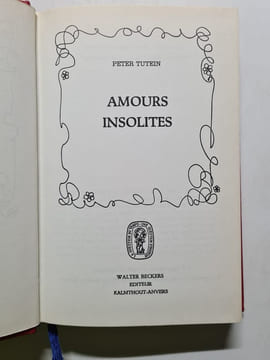 Amours insolites - 1967. Peter Tutein