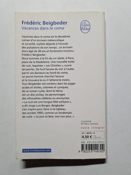 Vacances dans le coma - 1994. Beigbeder Frédéric