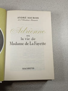 Adrienne ou la vie de Madame de La Fayette