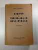 Le&ccedil;ons de Th&eacute;ologie Spirituelle. Joseph de Guibert  S.J
