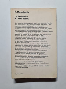 La Recherche du Zéro absolu. K. Mendelssohn