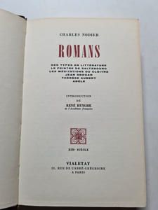 Academie française Nodier Romans