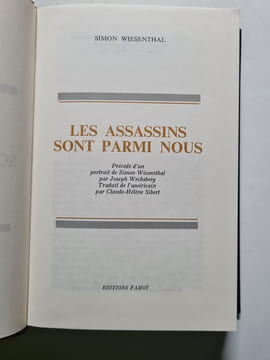 Les Assassins sont parmi nous. Simon Wiesenthal